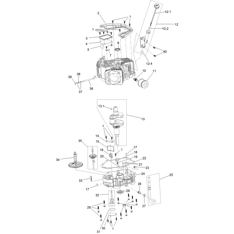 Crankcase and Crankshaft Assembly