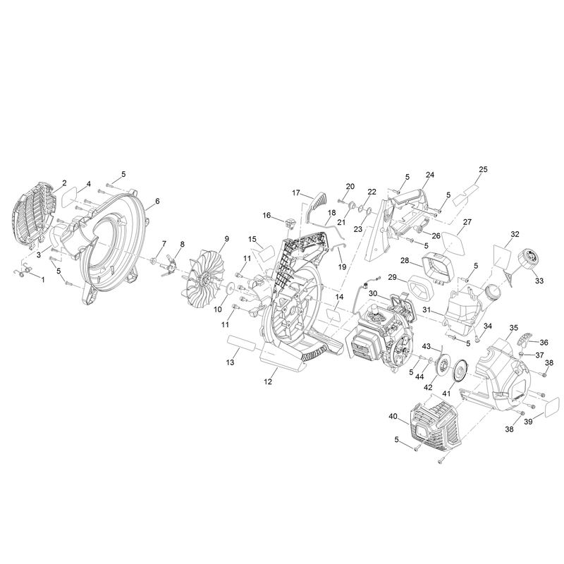 Engine and Housing Assembly