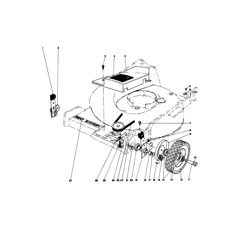 Front Wheel and Pivot Arm Assembly