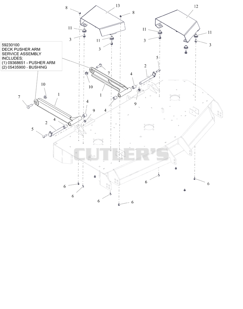 Deck Stabilizer Arms And Belt Guards - 52" And 60"
