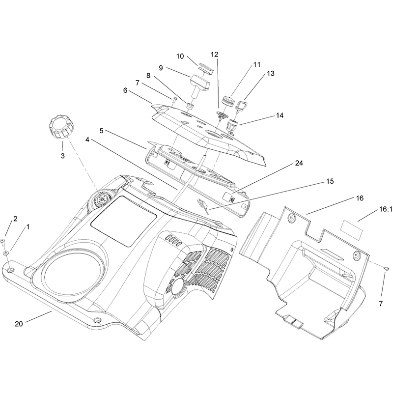 Upper Shroud and Control Panel Assembly