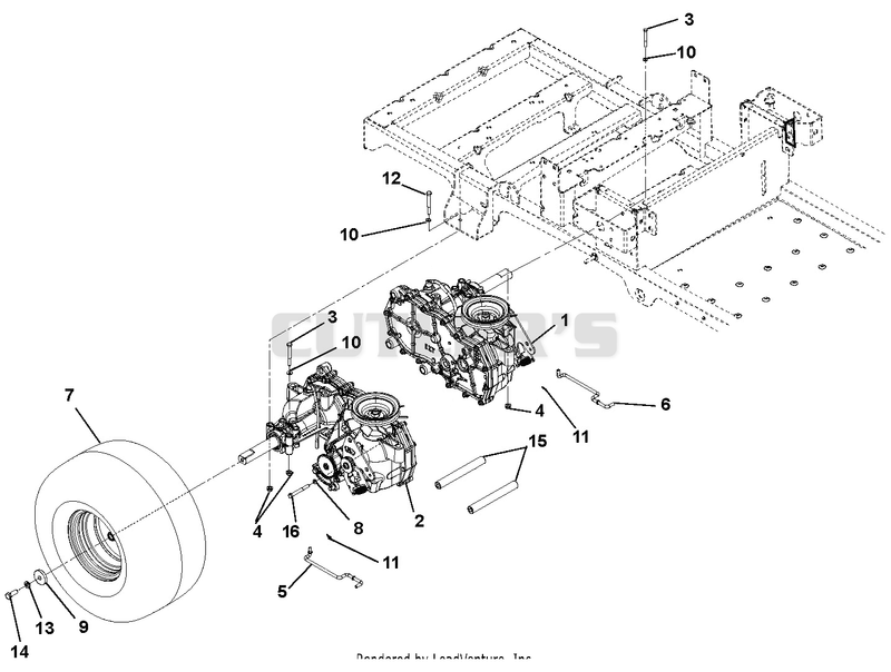 Transaxle, Dump Valves And Rear Wheels
