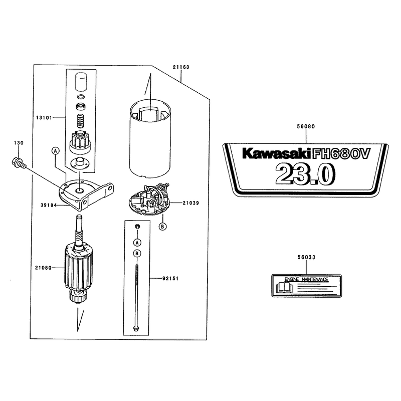 StarterDecals Assembly Kawasaki FH680V-CS10