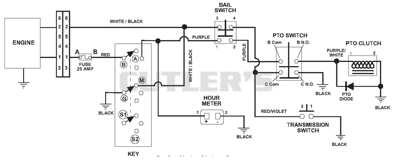 Wiring Diagram - Recoil Start - Pistol Grips