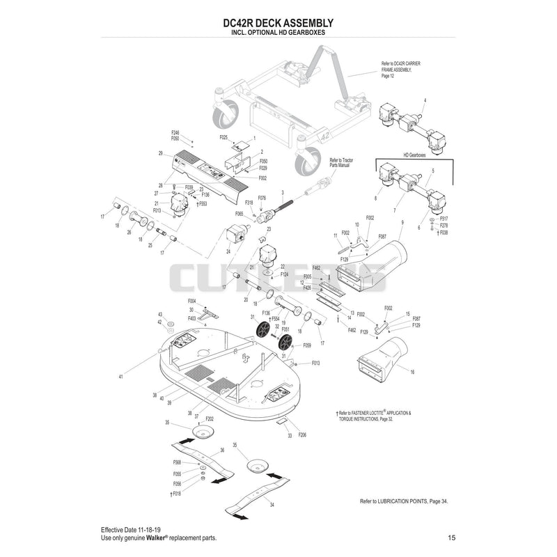 DC42R Deck Assembly