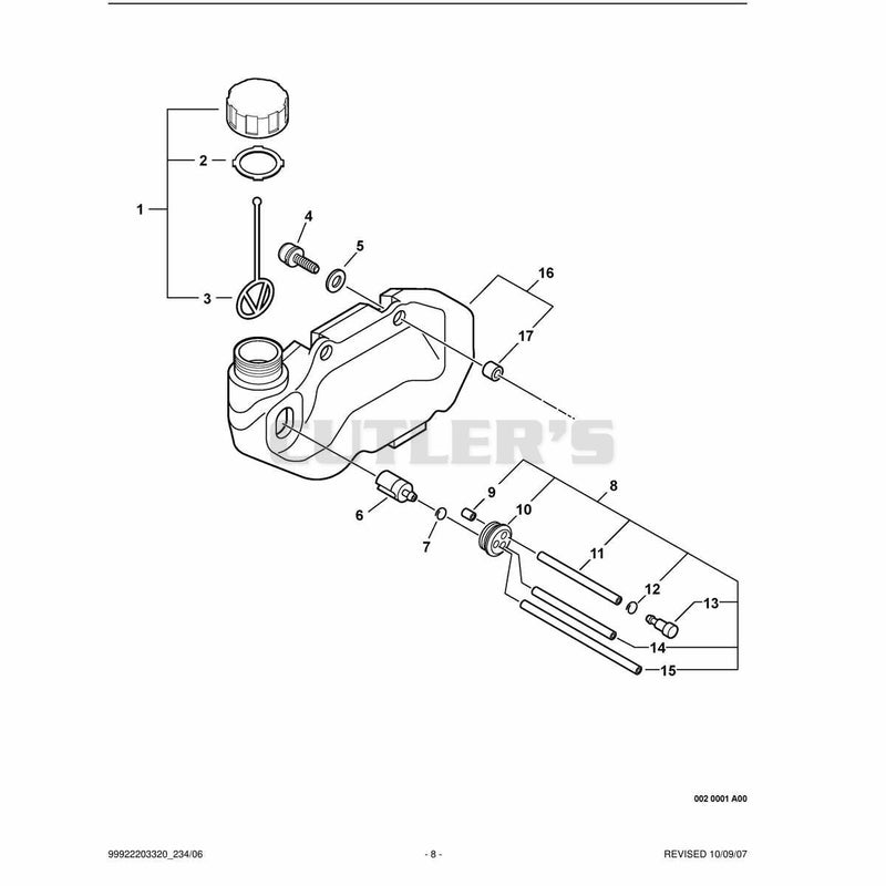 Fuel System S/N: 06001001 - 06002000