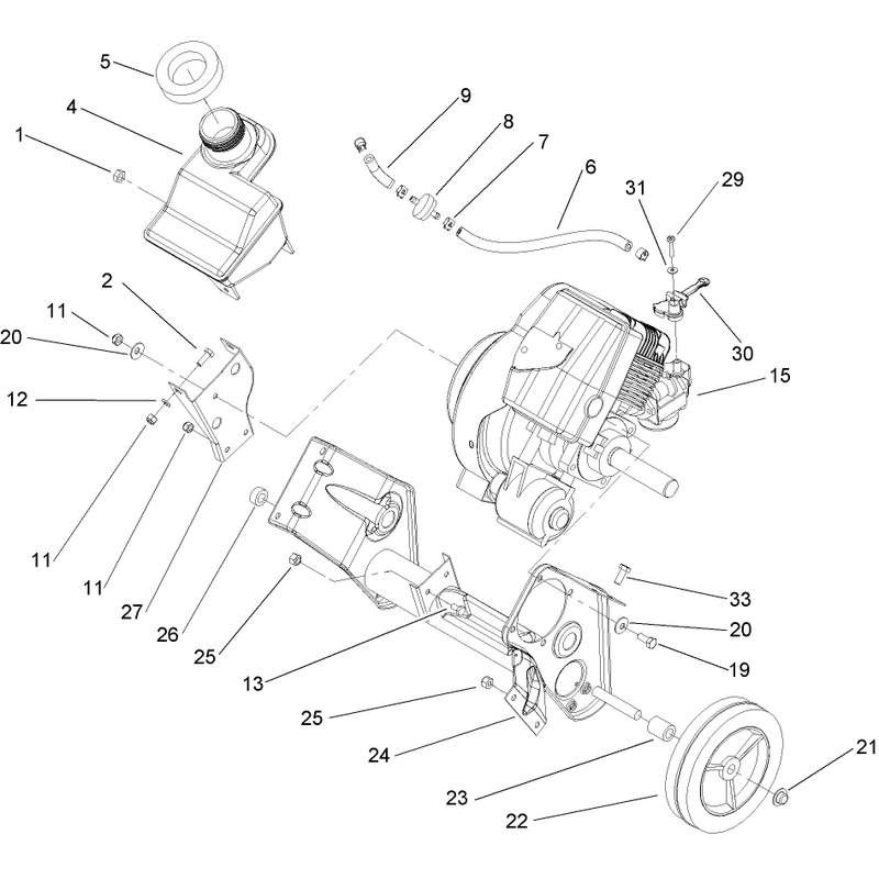 Engine and Frame Assembly