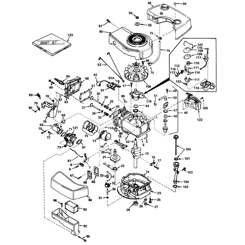 Engine Tecumseh Model No Tnt 100-10049c