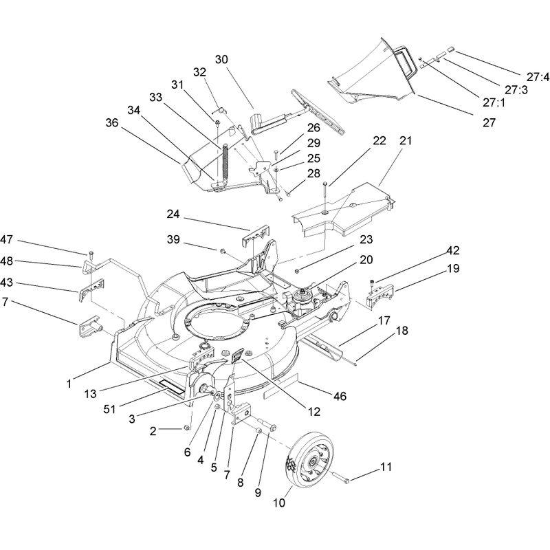 Housing Chute and Wheel Assembly
