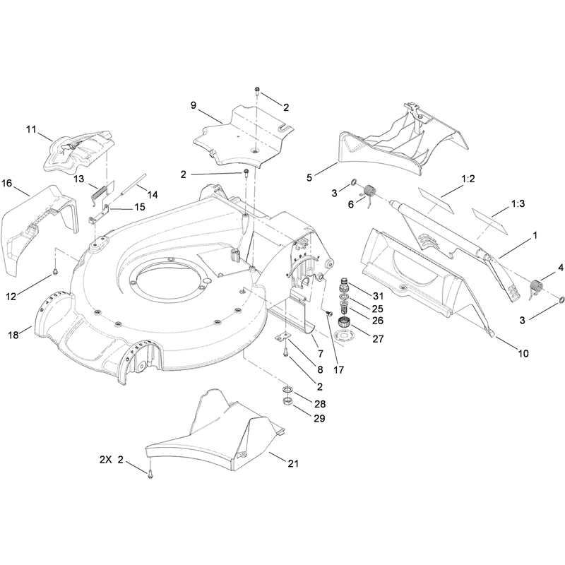 Deck Housing and Rear Door Assembly