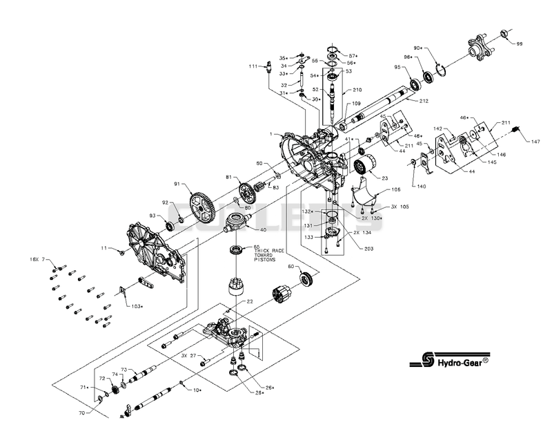 Hydro-Gear Hydrostatic Pump (Left Hand)