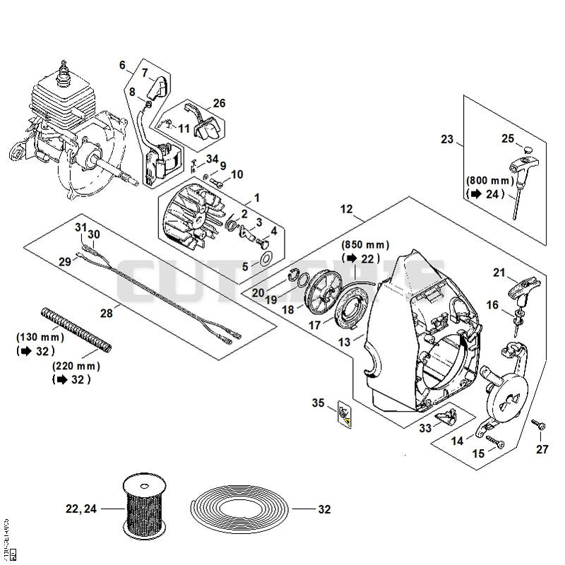 Ignition system, Rewind starter