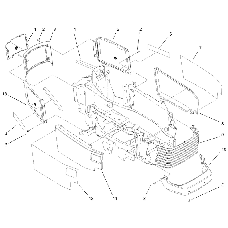 Grille and Side Panel Assembly