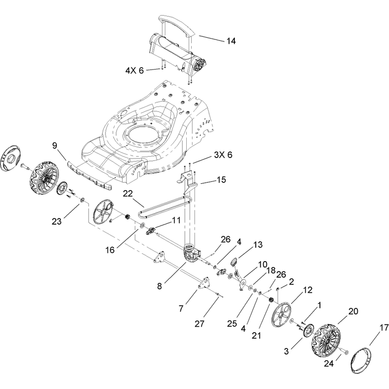Rear Axle and Transmission Assembly