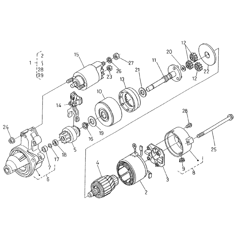 Starter Complete Parts