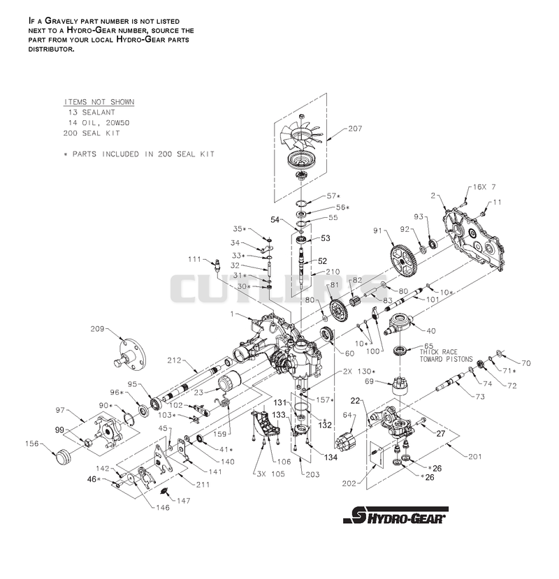 Hydro-Gear Hydrostatic Pump (Right Side)