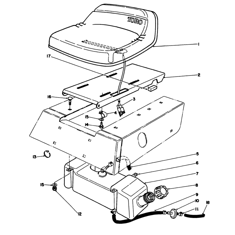 Seat & Gas Tank Assembly