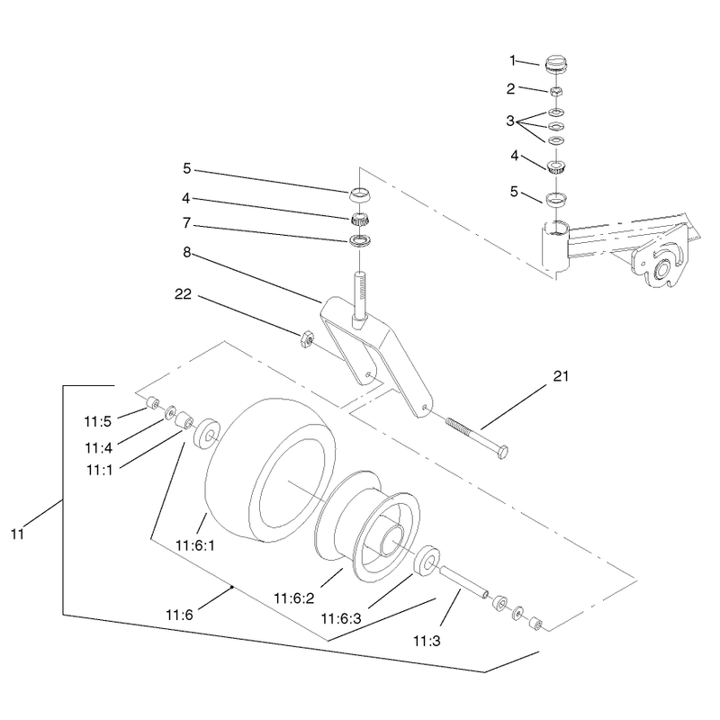 Caster and Wheel Assembly