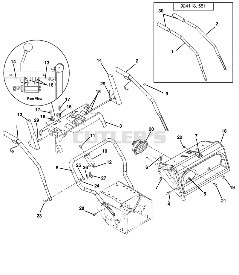 Handlebars, Lever Controls, Panel And Dash
