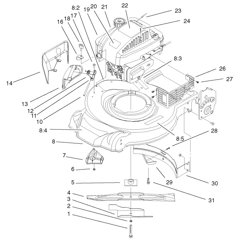 Engine and Blade Assembly