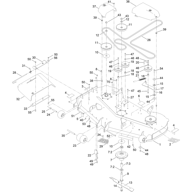 60in Deck and Decal Assembly