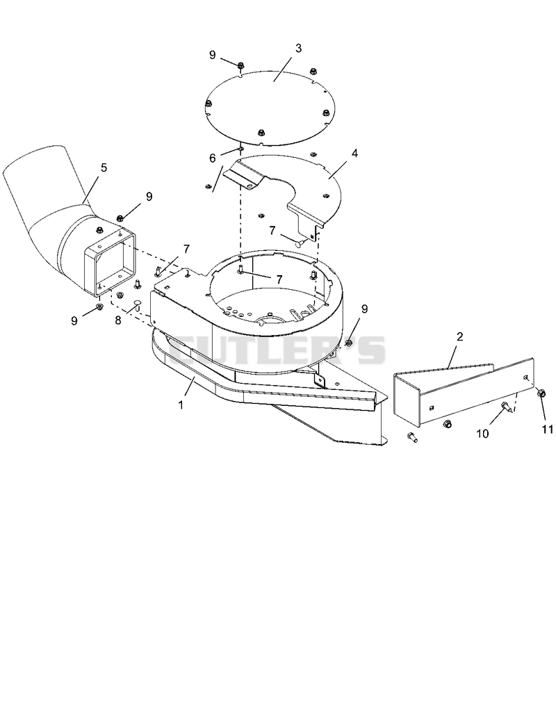 Baffle And Blower Housing - 72"