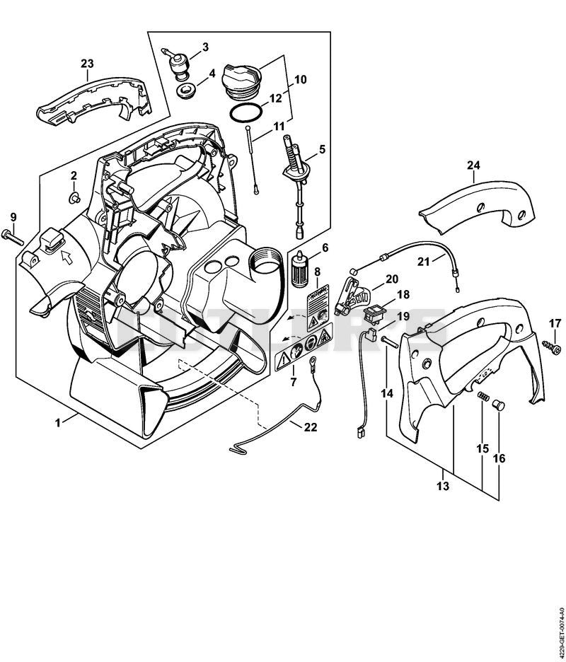 Fan housing, inside BG 65-Z