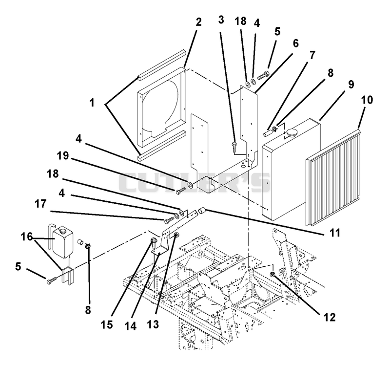 Radiator & Radiator Brackets