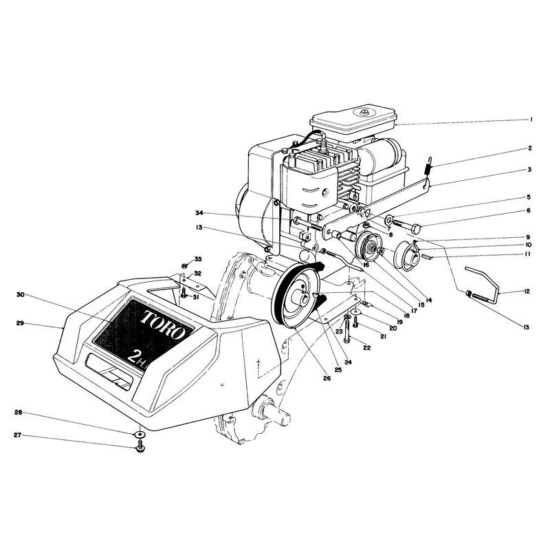 Engine And Shroud Assembly Model 58307 & 58336