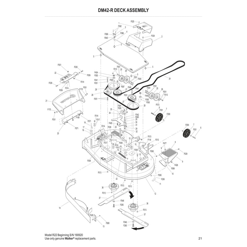 DM42-R Deck Assembly