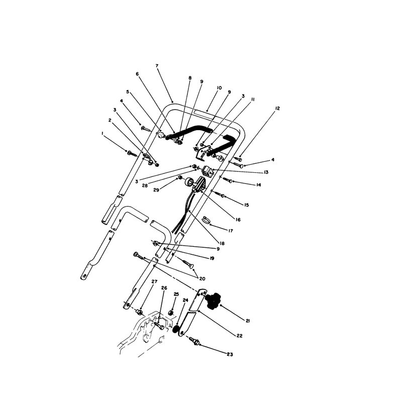 Handle and Throttle Control Assembly