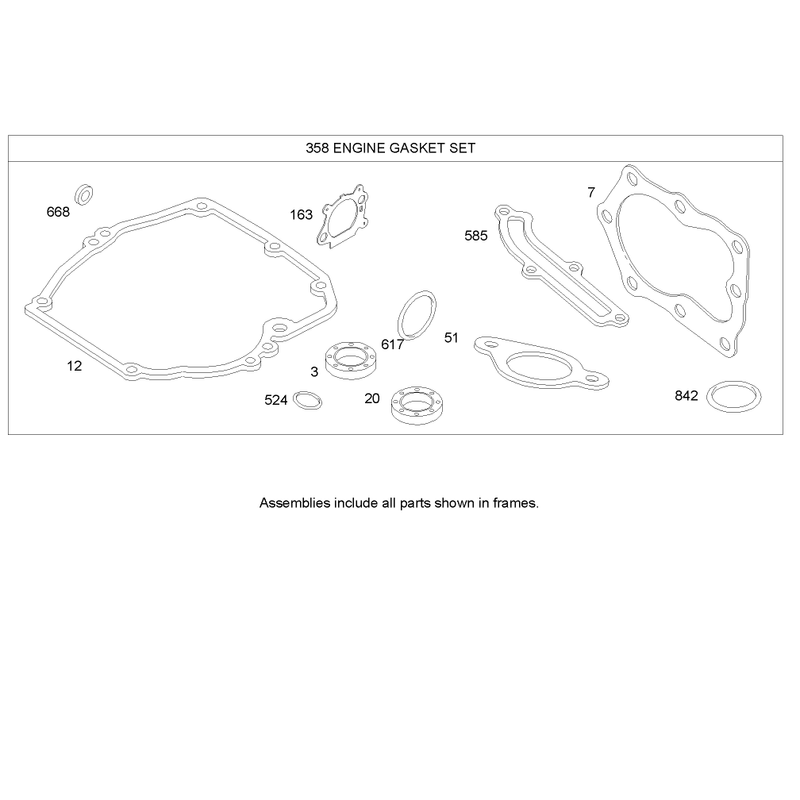 Gasket Assembly Briggs and Stratton 122K05-0171-E1
