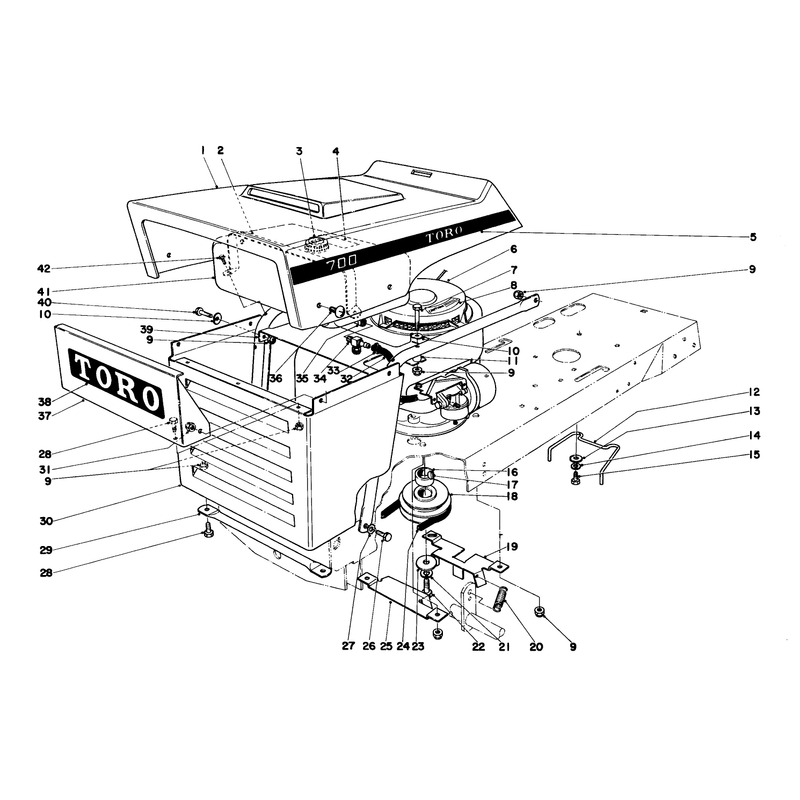 Hood And Engine Assembly