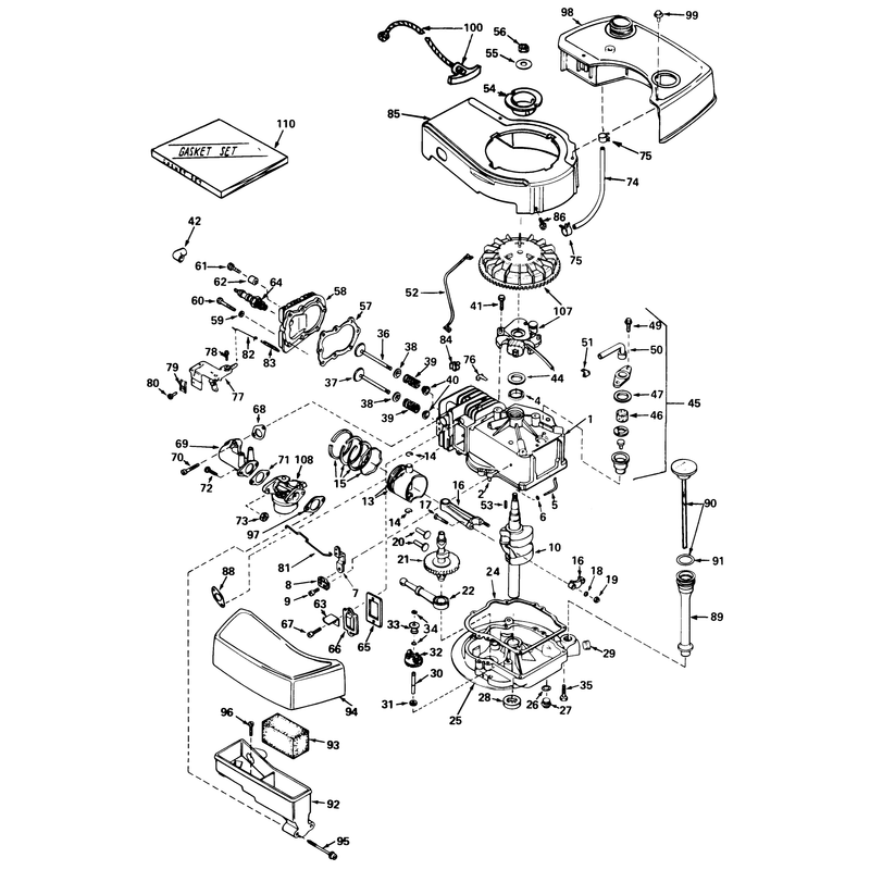 Engine Tecumseh Model No Tnt 100-10048a Model No 20673