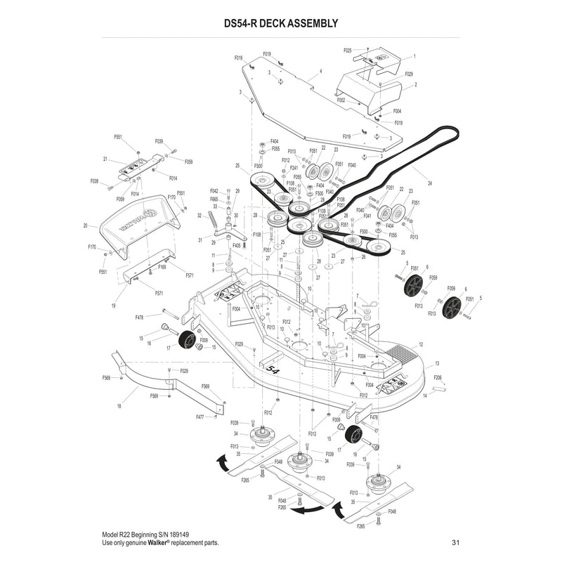 DS54-R Deck Assembly