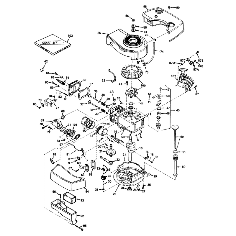 Engine Tecumseh Model No Tnt 100-10055a Mower Model No 21647