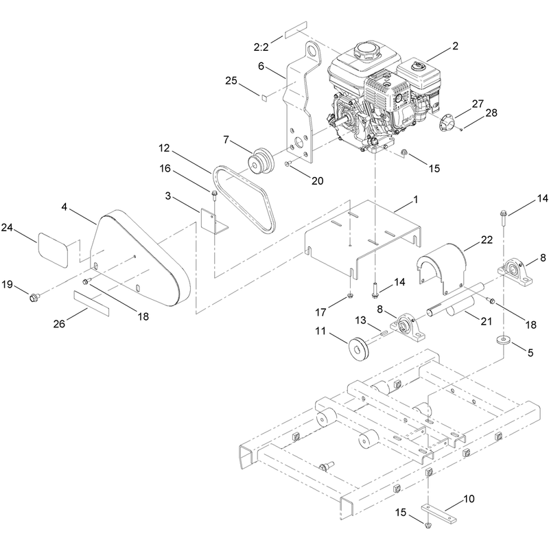 Engine Belt and Eccentric Assembly