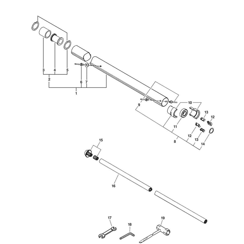 UPPER PIPE, UPPER DRIVE SHAFT, TOOLS