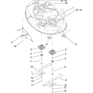 42 Inch Bottom Deck Assembly