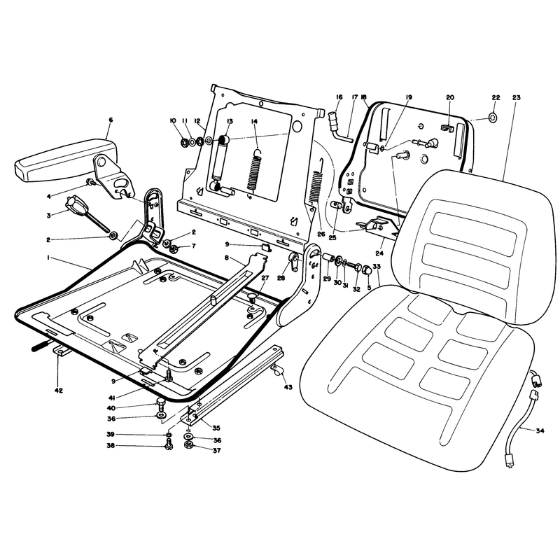 Deluxe Suspension Seat Model No 30756 Optional