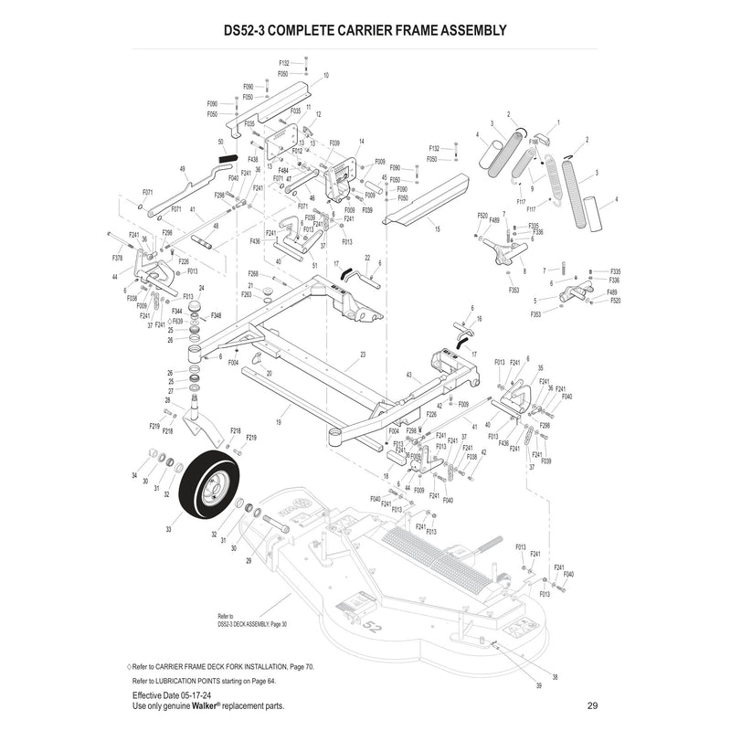 DS52-3 COMPLETE CARRIER FRAME ASSEMBLY