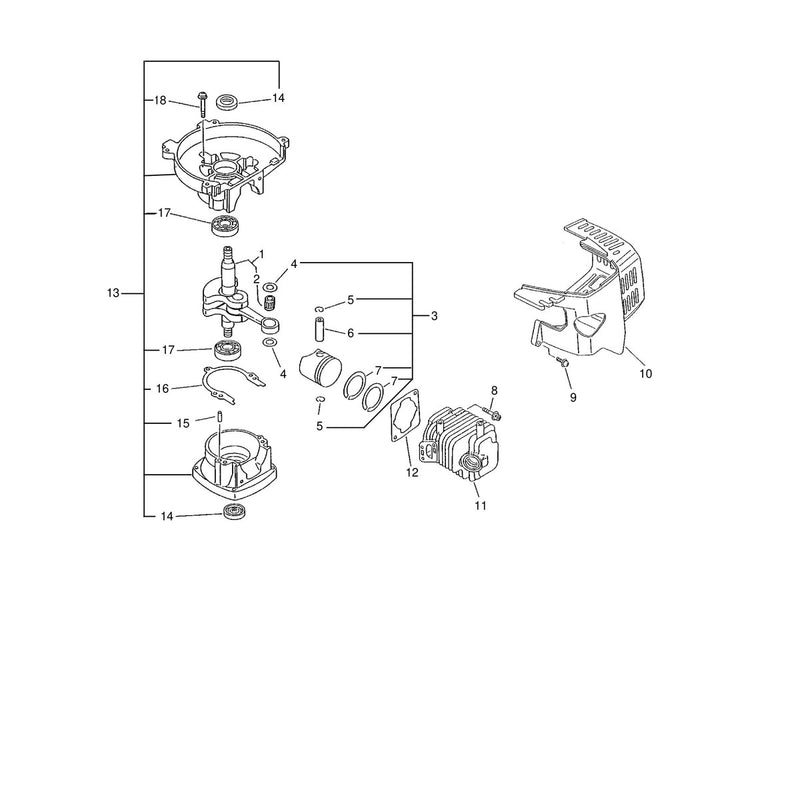 ENGINE, CRANKCASE, COVER