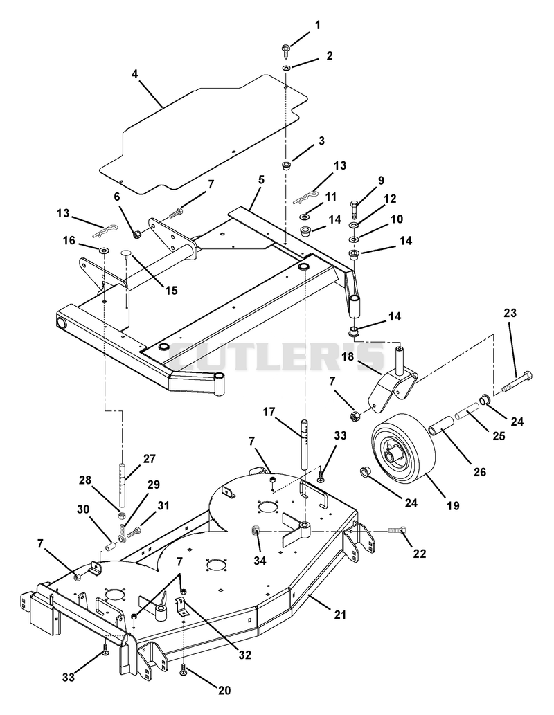 Deck And Mower Frame - 48"