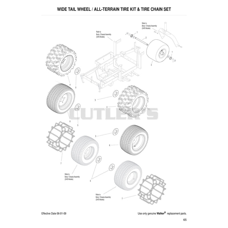 Wide Tail Wheel All Terrain Tire Kit Tire Chain Set