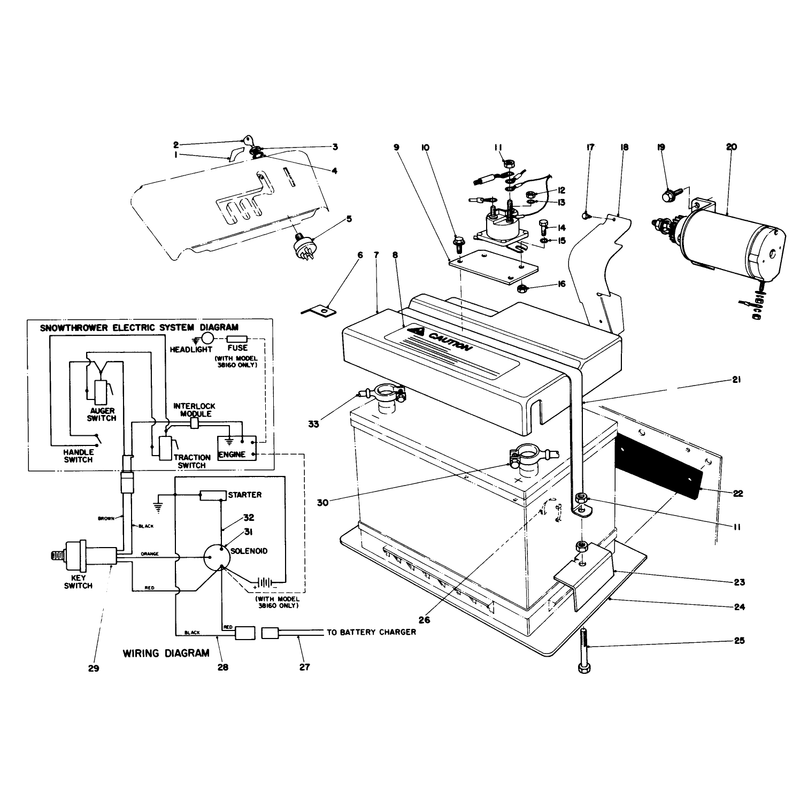 12 Volt Starting Motor Kit 37-4640 (optional)