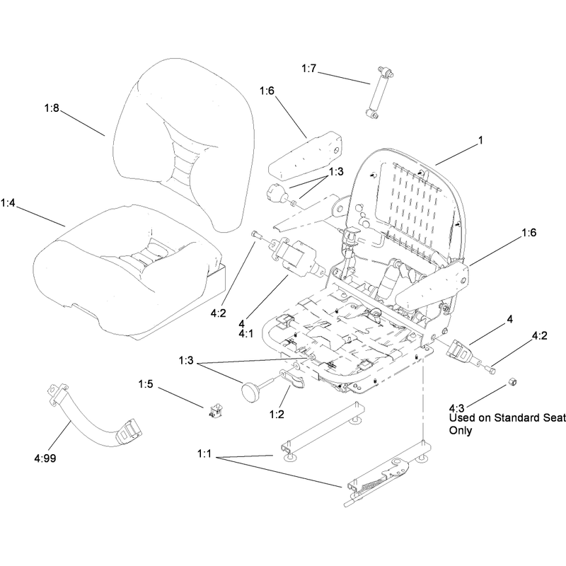 Deluxe Seat Assembly No 110-0838
