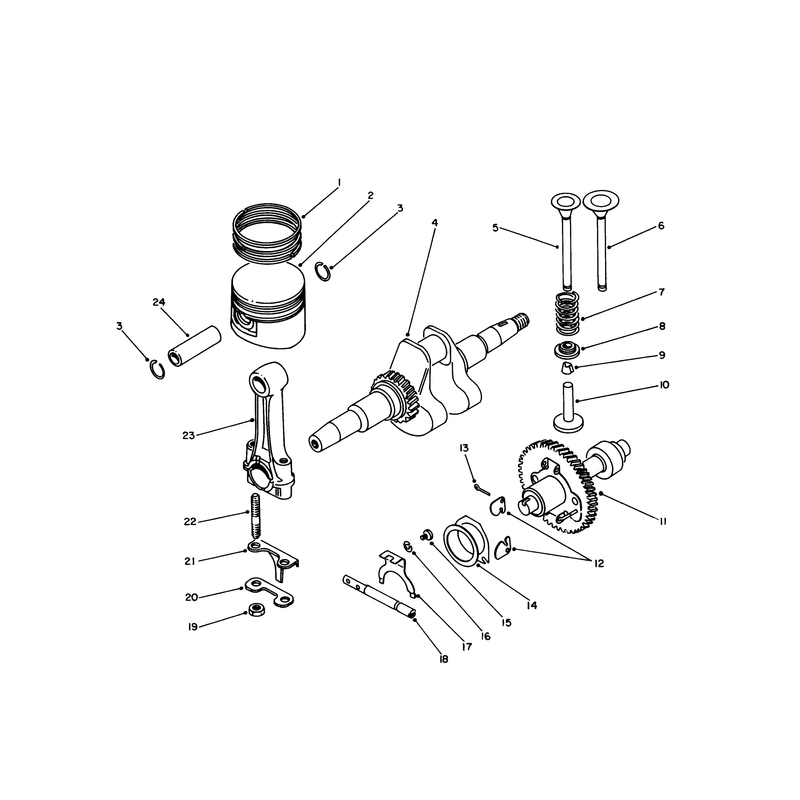 Crankcase and Cam Shaft Assembly