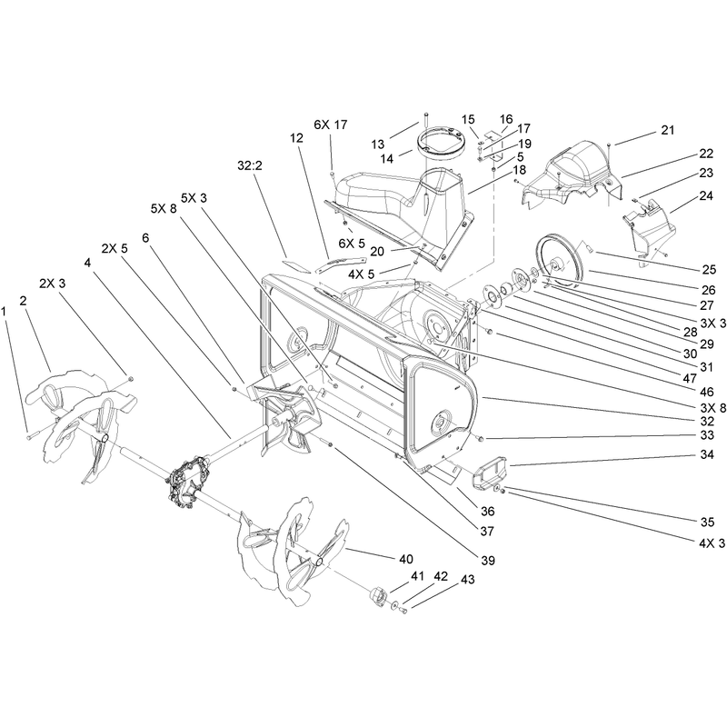 Auger and Housing Assembly