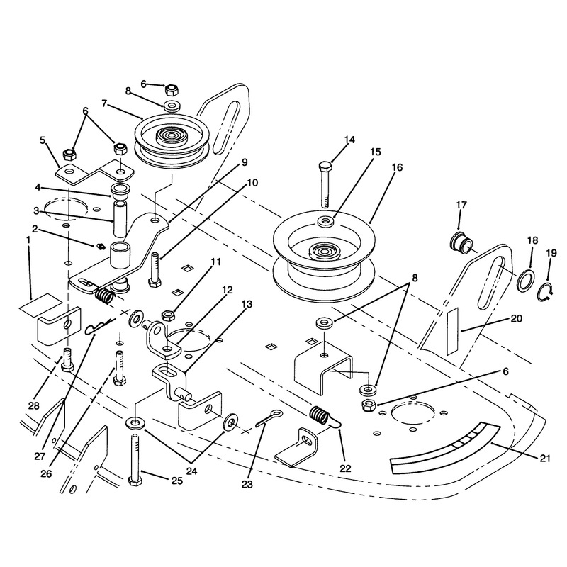 Pulleys & Idler Arm Assembly