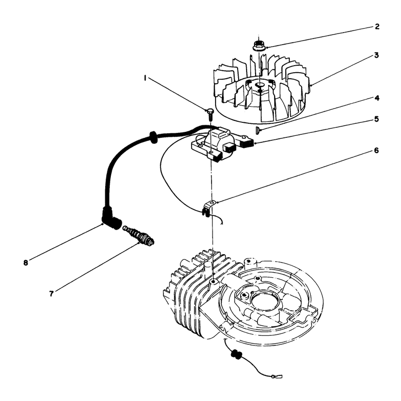 Flywheel and Magneto Assembly Engine Model No 47pk9